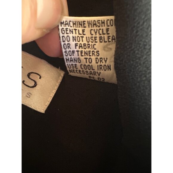 Chaus Womens Black Dress 14W Gold Buttons Short Sleeve Machine Washable - Picture 8 of 8